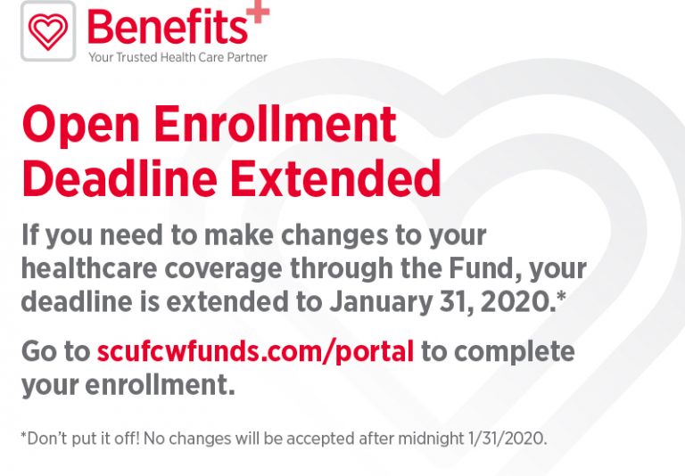 Health Insurance Open Enrollment Deadline is January 31 UFCW Local 135